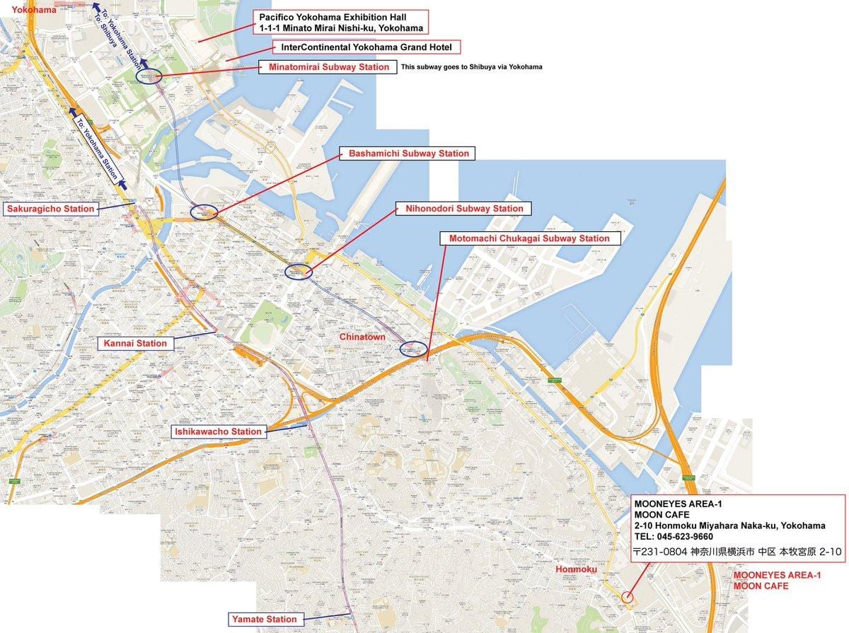 Mapa del pacífic Yokohama