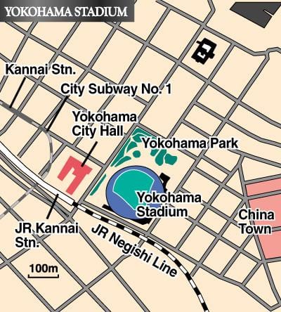 Mapa de Yokohama estadi