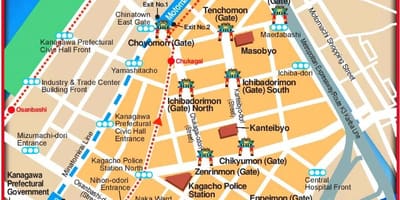 Mapa de Yokohama i a Tòquio