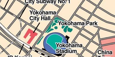 Mapa de Yokohama estadi